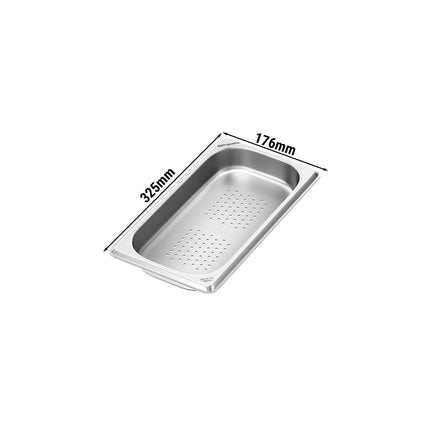 GGM Gastro (1 piece) - Stainless steel GN container 1/3 - perforated - height 40 mm