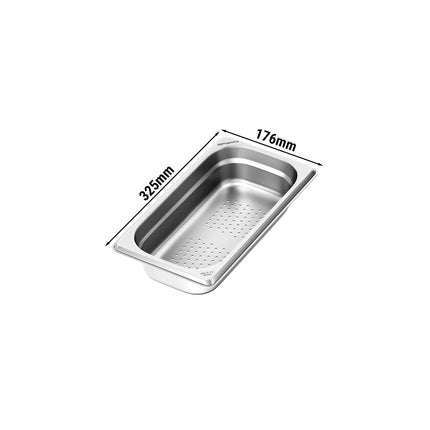 GGM Gastro (1 piece) - Stainless steel GN container 1/3 - perforated - height 65 mm