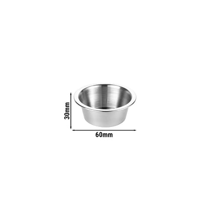 GGM Gastro (10 Cái) Chén Đựng Sốt - Thép Không Gỉ - Tròn - Ø60mm