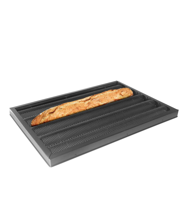 GGM Gastro (10 pcs) Baguette Tray - Aluminium - EN 600x400 - with 5 moulds