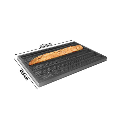 GGM Gastro (10 pcs) Baguette Tray - Aluminium - EN 600x400 - with 5 moulds
