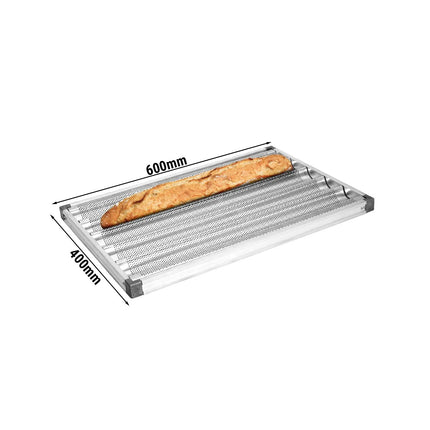 GGM Gastro (10 pcs) Baguette Tray - Aluminium - EN 600x400 - with 5 moulds
