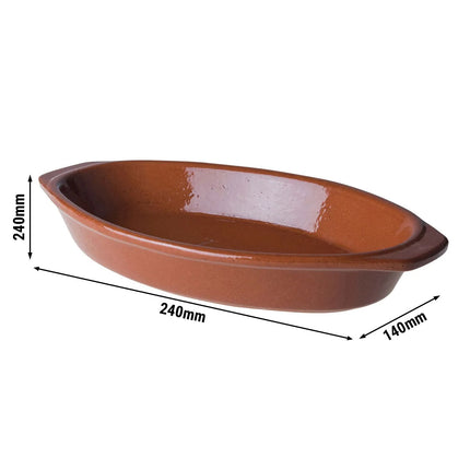 GGM Gastro (10 pcs) CLASSICO - Tapas Oven Dish - 240x140x40mm - Brown