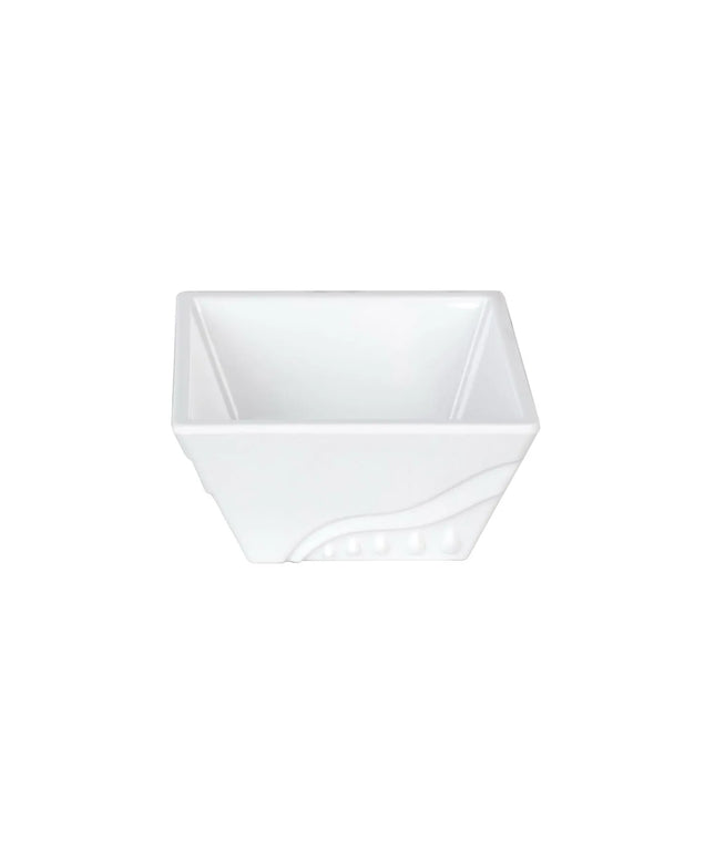 GGM Gastro (10 pcs) Melamine Bowl - Melamine - square - 90x90mm - Depth: 100mm - White