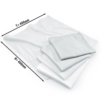 GGM Gastro (10 pcs) Microfibre Cleaning Cloths - 400x400mm - White