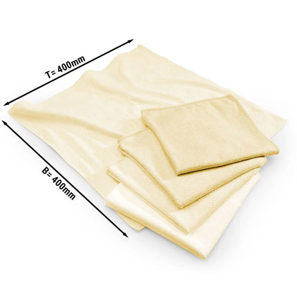 GGM Gastro (10 pcs) Microfibre Cleaning Cloths - 400x400mm - Yellow