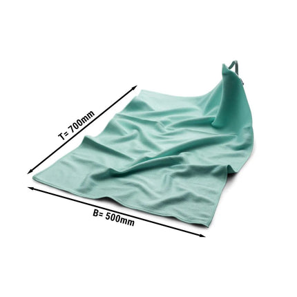 GGM Gastro (10 pcs) Microfibre glass cloth made of Microfibre Glass polishing - 50x70cm - Green