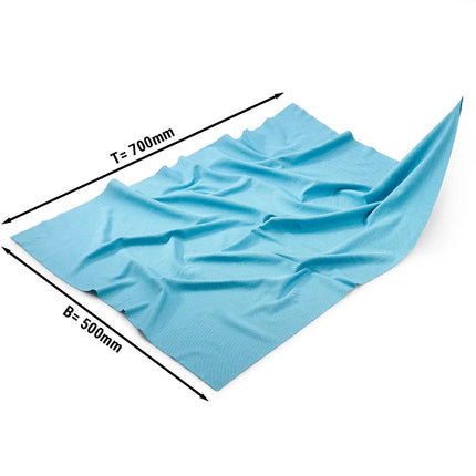 GGM Gastro (10 pcs) Microfibre glass cloth made of Microfibre Glass polishing - 500x700mm - Blue
