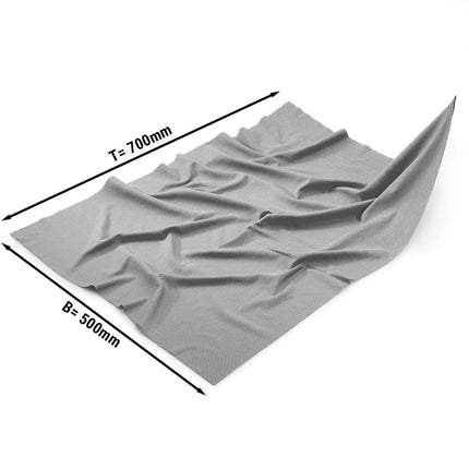 GGM Gastro (10 pcs) Microfibre glass cloth made of Microfibre Glass polishing - 500x700mm - Grey