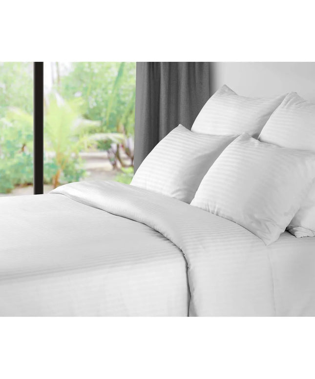 GGM Gastro (10 pcs) Satin Stripe Duvet Cover Sydney - 140x210cm - White