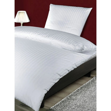 GGM Gastro (10 pcs) Satin Stripe Duvet Cover Sydney - 140x210cm - White