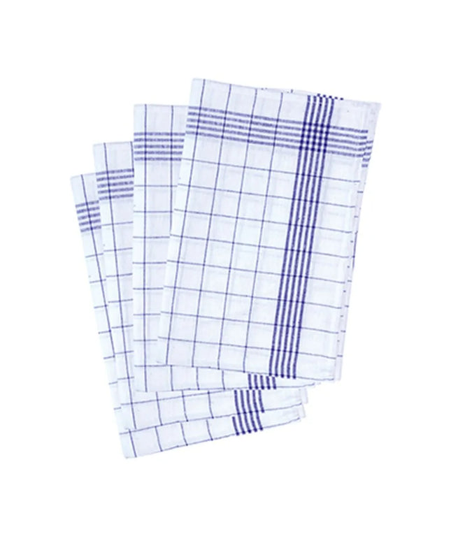 GGM Gastro (10 pcs) Tea towel made of Cotton Glass cloth - 50x70cm - Blue checked