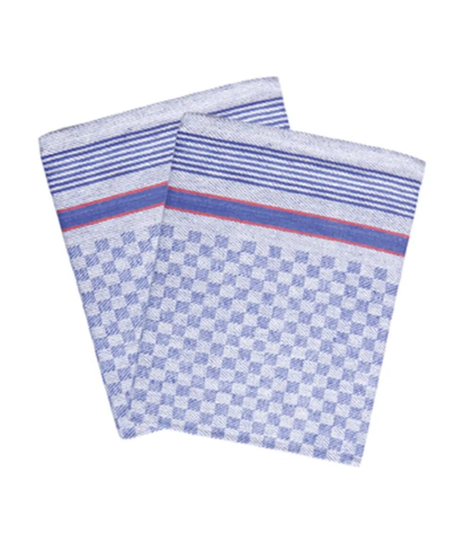 GGM Gastro (10 pcs) Tea towel made of Cotton Waiting cloth - 45x90cm - Blue checked