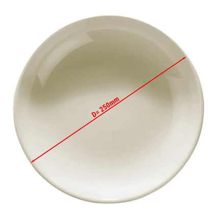 GGM Gastro (10 pcs) TEOS | Deep Plate - Porcelain - Ø250mm - Cream