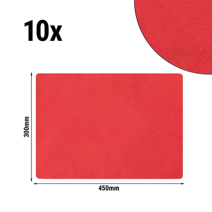 GGM Gastro (10 pcs) Vienna Damask Placemats - 30x45cm - Fire Red