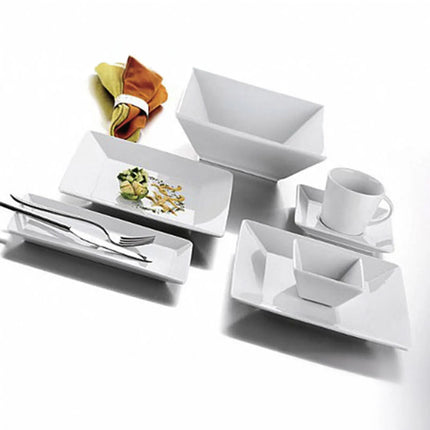 GGM Gastro (12 Cái) Đĩa - Bộ 12 Cái - 330x180mm - Trắng