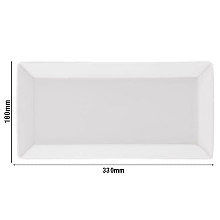GGM Gastro (12 Cái) Đĩa - Bộ 12 Cái - 330x180mm - Trắng