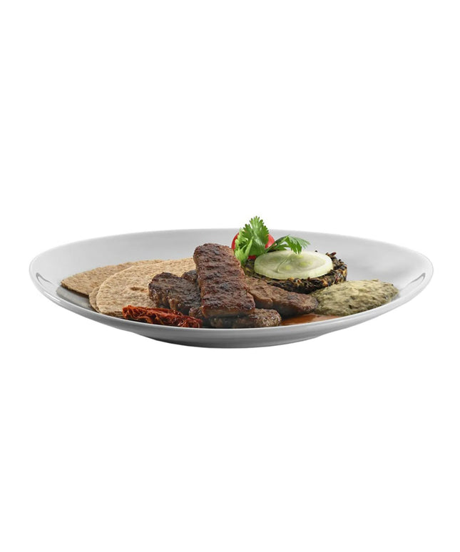 GGM Gastro (12 Cái) Đĩa Nướng Phẳng - Sứ - 290x290mm - Trắng