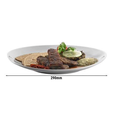 GGM Gastro (12 Cái) Đĩa Nướng Phẳng - Sứ - 290x290mm - Trắng