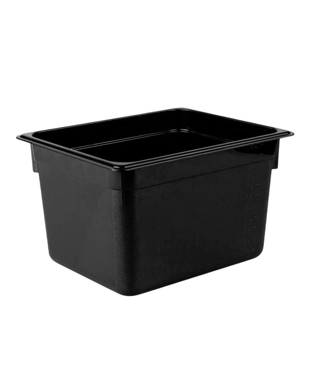 GGM Gastro (12 Cái) Khay GN 1/2 Polycarbonate - Đen - Sâu 200mm