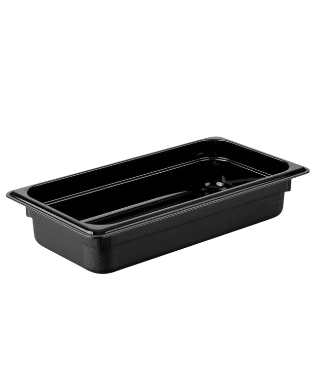 GGM Gastro (12 Cái) Khay GN 1/3 Polycarbonate - Đen - 2.4L - Sâu 65mm