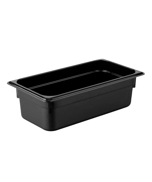GGM Gastro (12 Cái) Khay GN 1/3 Polycarbonate - Đen - 3.6L - Sâu 100mm