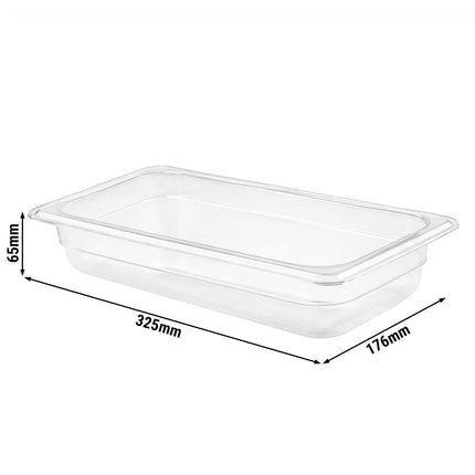 GGM Gastro (12 Cái) Khay GN 1/3 Polypropylene - Mờ - 2.4L - Cao 65mm