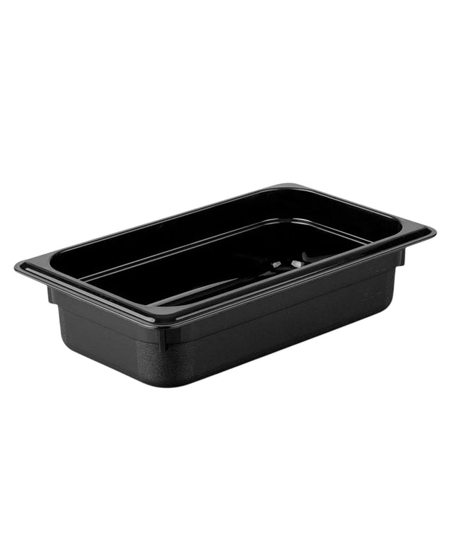 GGM Gastro (12 Cái) Khay GN 1/4 Polycarbonate - Đen - 1.7L - Sâu 65mm