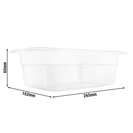 GGM Gastro (12 Cái) Khay GN 1/4 Polypropylene - Mờ - 1.7L - Cao 65mm