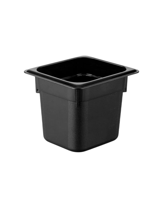 GGM Gastro (12 Cái) Khay GN 1/6 Polycarbonate - Đen - 2.2L - Sâu 150mm