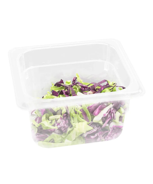 GGM Gastro (12 Cái) Khay GN 1/6 Polycarbonate - Trong Suốt - 1.5L - Sâu 100mm