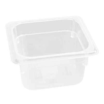 GGM Gastro (12 Cái) Khay GN 1/6 Polycarbonate - Trong Suốt - 1.5L - Sâu 100mm