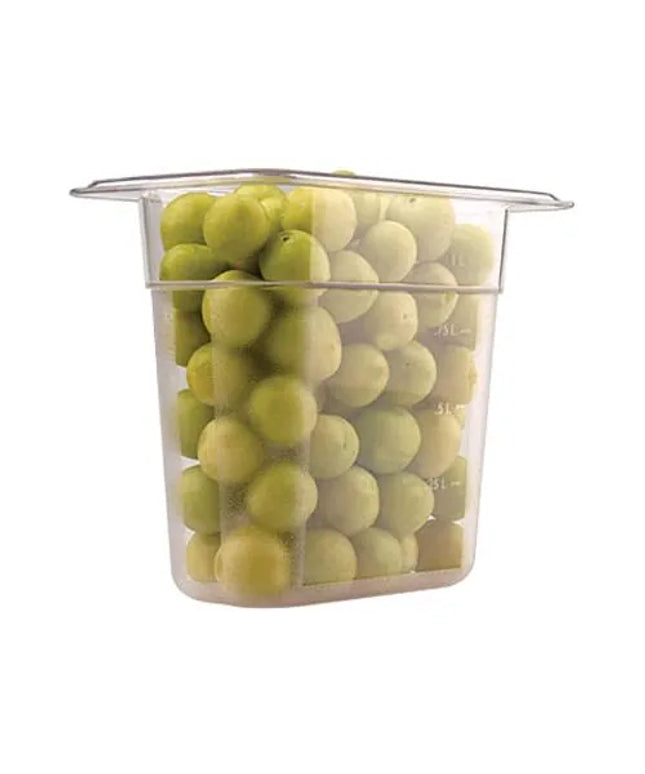 GGM Gastro (12 Cái) Khay GN 1/9 Polycarbonate - Trong Suốt - 1.27L - Sâu 150mm
