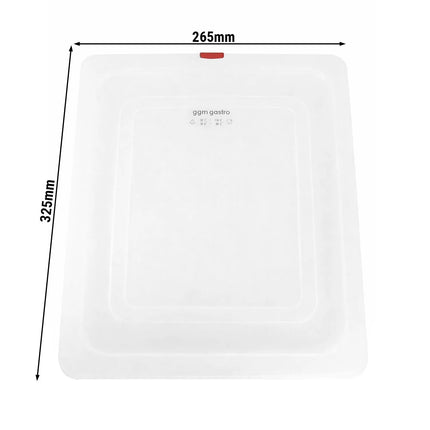GGM Gastro (12 Cái) Nắp GN 1/2 Polypropylene - Trong Suốt - 325x265mm - Cao 16mm