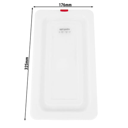 GGM Gastro (12 Cái) Nắp GN 1/3 Polypropylene - Trong Suốt - 325x176mm - Cao 17mm