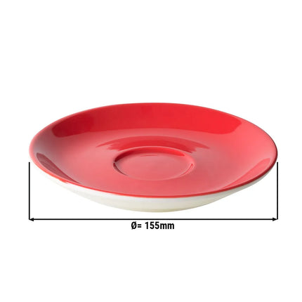GGM Gastro (12 pcs) BART COLOUR CAFE - Cappuccino saucers - Ø155mm - Red