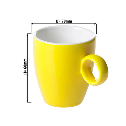 GGM Gastro (12 pcs) BART | Espresso Cup Colour Cafe - 65ml - Yellow
