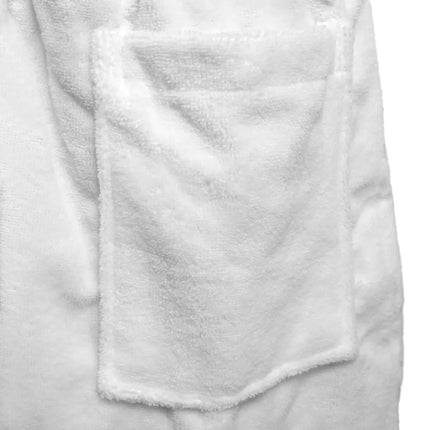 GGM Gastro (12 pcs) Bathrobe with Shawl Collar - Size: XXL - White - Velour Outer/Towelling Inner