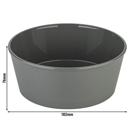 GGM Gastro (12 pcs) Bowl - Plastic - 1.3L - round - Ø 182mm - Grey