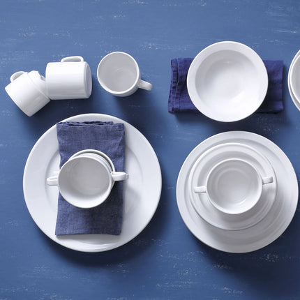 GGM Gastro (12 pcs) BUDGETLINE - Cappuccino saucers - Ø140mm - White