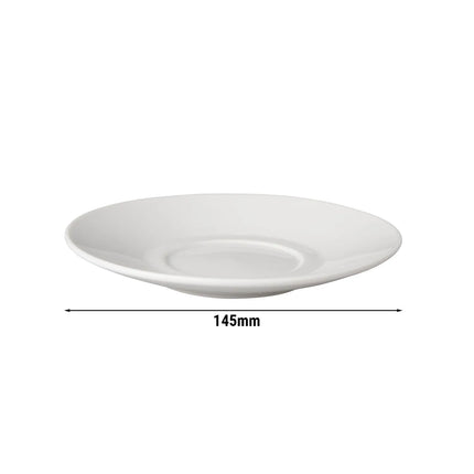 GGM Gastro (12 pcs) BUDGETLINE - Cappuccino saucers - Ø145mm - White