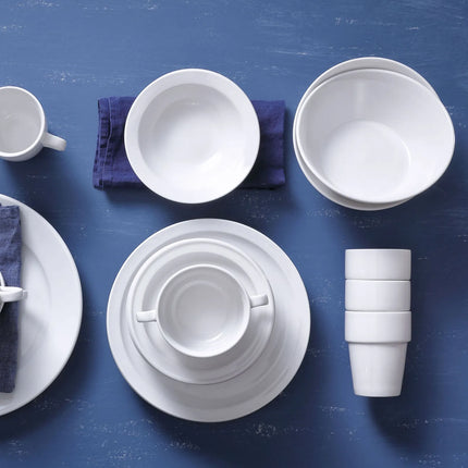 GGM Gastro (12 pcs) BUDGETLINE - Cappuccino saucers - Ø145mm - White