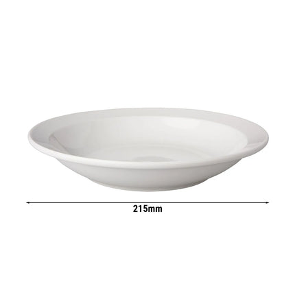 GGM Gastro (12 pcs) BUDGETLINE | Deep Plate - Porcelain - Ø215mm - White