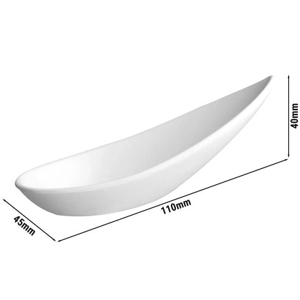 GGM Gastro (12 pcs) Canape spoon - FRIENDLY - PET - 110mm - White