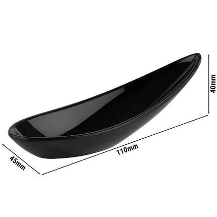 GGM Gastro (12 pcs) Canape spoon - FRIENDLY - PET (recycled) - 110mm - Black