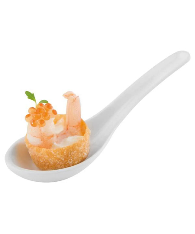 GGM Gastro (12 pcs) Canape spoon - FRIENDLY - PET (recycled) - 135mm - White
