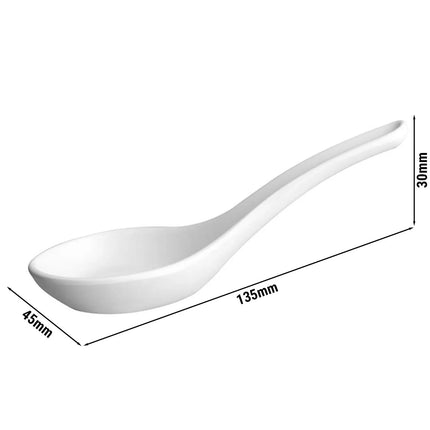 GGM Gastro (12 pcs) Canape spoon - FRIENDLY - PET (recycled) - 135mm - White