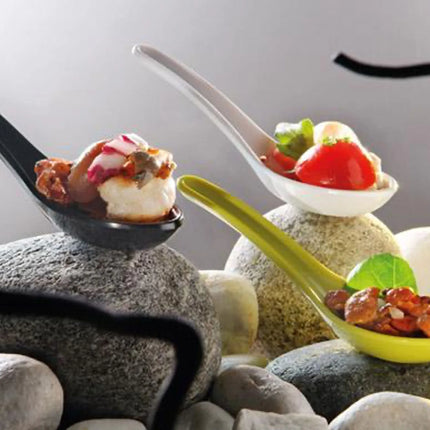 GGM Gastro (12 pcs) Canape spoon - FRIENDLY - PET (recycled) - 135mm - White