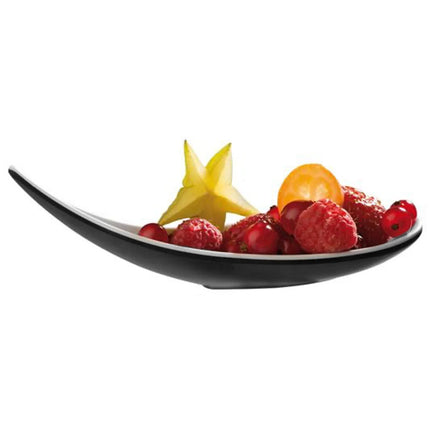 GGM Gastro (12 pcs) Canape spoon - HALFTONE - Melamine - 145mm - Black/White
