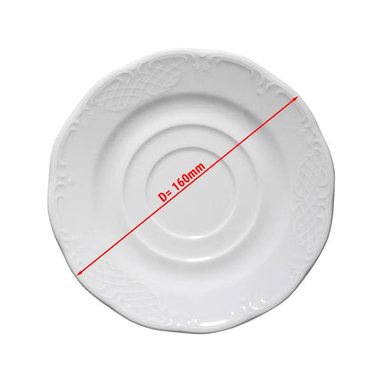 GGM Gastro (12 pcs) CLASSICO - Cappuccino saucers - Ø160mm - White